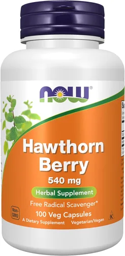 NOW Foods Suplementos, Baya de Espino 540 mg, Eliminador de Radicales Libres*, Suplemento a base de hierbas, 100 cápsulas vegetales