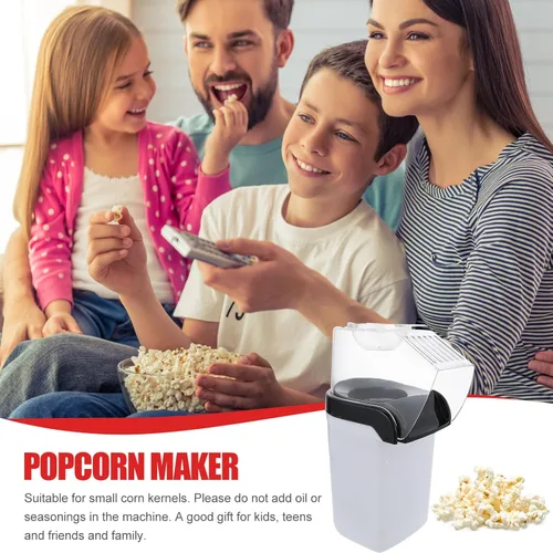 Vista 3 de Automatic Small Popcorn Machine 110v Household Abs Snack Maker for Home Use with US Plug, Compact Air Popcorn Popper Suitable for Kitchen and Family