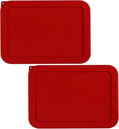 Vista 11 de Sophico Tapa de almacenamiento rectangular de silicona para 6 tazas de repuesto para cuencos de vidrio Pyrex 7211-PC, recipiente no incluido (MIX)