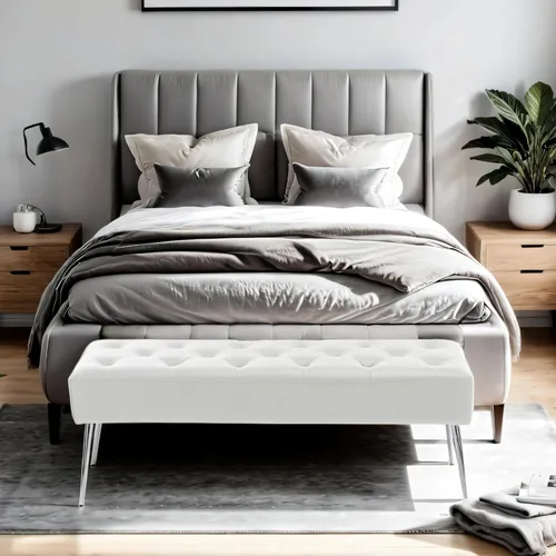 Vista 43 de DUHOME Banco otomano moderno de terciopelo, tapizado con botones, banco de pie de cama con base dorada para entrada, sala de estar, comedor