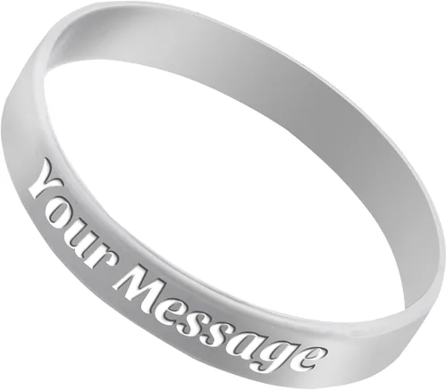 Vista 17 de 50 pulseras de silicona personalizadas para motivación, recuerdos de fiesta, eventos, cumpleaños, conciencia