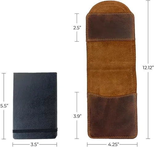 Vista 3 de Hide & Drink, Journal Cover for Hard Cover Moleskine Pocket Size (3.5 x 5.5 in.) Classic Notebook (Notebook NOT Included), Full Grain Leather