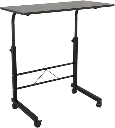 Mesa auxiliar de sofá con ruedas, escritorio pequeño extraíble, mesa de café con ruedas ajustable en altura, escritorio elevador para computadora