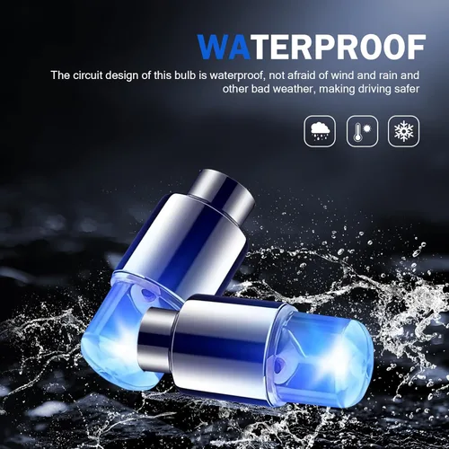 Vista 7 de 4 PCS Luces LED para Tapas de Vástago de Válvula de Neumático, Flash Giratorio con Visibilidad de 360 Grados, Luces de Rueda Impermeables para Azul