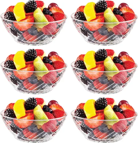 Vista 8 de Vikko Cuencos de Vidrio - Juego de 6, Platos de Vidrio de 7 Onzas para Postre, Dulces, Preparación de Cocina, Apto para Lavavajillas