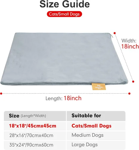 Vista 4 de azuza Almohadilla térmica para mascotas para perros y gatos, 6 temperaturas ajustables con temporizador, cable impermeable y resistente a