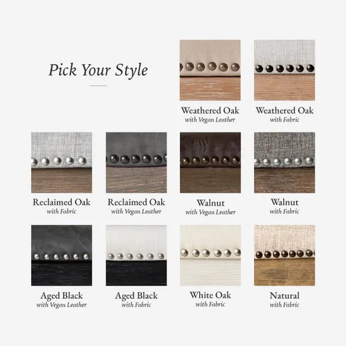 Vista 7 de Maven Lane Adrien Taburete de mostrador sin espalda, juego de 2, 26 pulgadas, taburete con reposapiés, marco de madera maciza marrón y tapicería