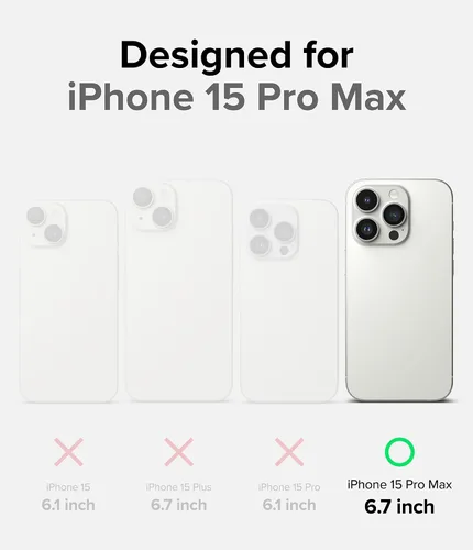 Vista 4 de Ringke Fusion Bold - Funda compatible con iPhone 15 Pro Max [negro mate] + estilo de cámara compatible con iPhone 15 Pro Max