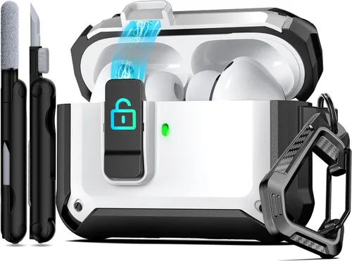 Vista 48 de RFUNGUANGO - Caja protectora para AirPods de 2° generación, modelo 2024, diseño espacial, compatible con Airpods Pro 1/2 y funciona con MagSafe
