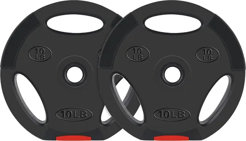 Vista 7 de Signature Fitness Vinyl Standard Plate Weight Plate for Strength Training and Weightlifting, Multiple Sizes