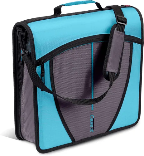 Vista 21 de Case-it Mighty Zip Tab - Carpeta escolar con cremallera, junta tórica de 3", capacidad para 600 hojas, carpeta expansible de 5 asignaturas