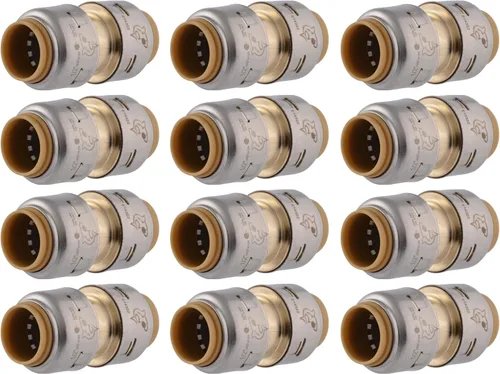 Vista 11 de SharkBite Max Acoplamiento de 1 Pulgada, Accesorio de Plomería de Latón de Conexión a Presión, Tubería PEX, Cobre, CPVC, PE-RT, HDPE, UR020A