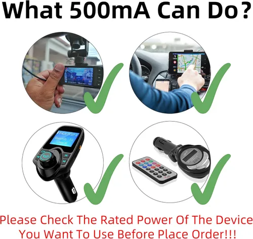 Vista 3 de Adaptador universal de CA a CC para encendedor de cigarrillos de auto, inversor de corriente para vehículos, amplificadores de potencia