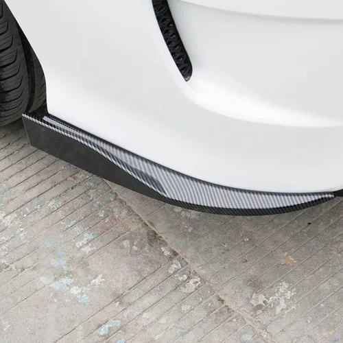 Vista 2 de Protector divisor de parachoques trasero de coche para Dodge Charger 2015-2021 (fibra de carbono negra)