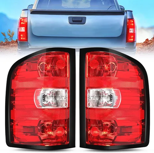 Vista 11 de Nilight Conjunto de faros para 2007 2008 2009 2010 2011 2012 2013 Silverado 1500 2007-2014 Silverado 2500HD 3500HD Faros de repuesto Carcasa negra