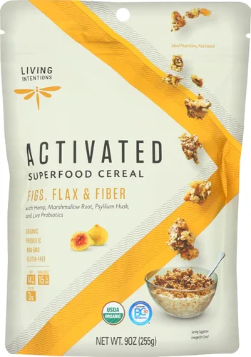 Vista 14 de Living Intentions cereal súper alimento, banana cáñamo, con Probióticos, 9 onzas