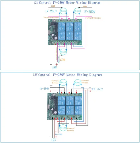 Vista 4 de Interruptor de relé de control remoto inalámbrico de 433 mhz 12 V CC, 6 canales, 12 V, relé remoto, transmisor y receptor, controlador de ventana
