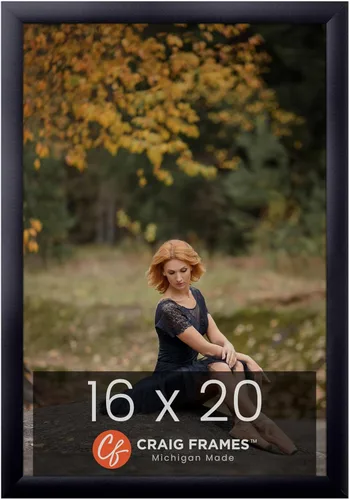 Vista 6 de Marcos para imágenes Craig Frames 1WB3BK, de 4 x 6 pulgadas, acabado liso envolvente, 1 pulgada de ancho, negro