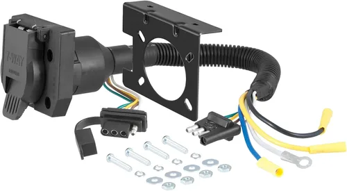 Adaptador eléctrico de salida dual, plano de°4°vías°57672°CURT