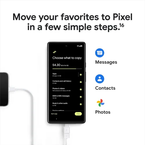 Vista 6 de Google Pixel 6 5G, versión estadounidense, 128GB, Kinda Coral - Desbloqueado (renovado)