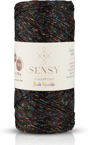 Vista 159 de Sensy Premium 2mm 229.5 metros de cuerda de poliéster 100% cordón de polipropileno Cordón de macramé 2mm Cordón para bolso de crochet Hilo