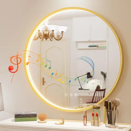 Vista 24 de Espejo de baño LED Bluetooth de 20 pulgadas con antivaho