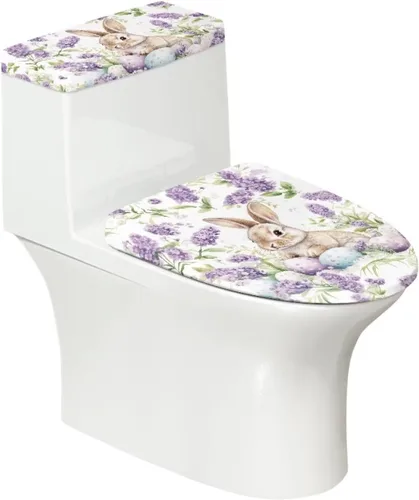 Vista 7 de Juego de 2 Fundas de Asiento de Inodoro con Hojas de Arce de Otoño, Juego de Fundas de Tapa de Tanque de Inodoro con Hojas de Arce Impresas