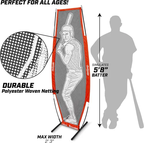 Vista 4 de GoSports Baseball & Softball Xtraman Dummy Batter Pitching Training Mannequin - Practice Pitching Aid for Improved Accuracy and Safety