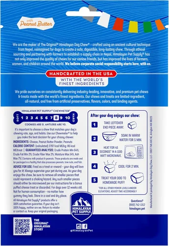 Vista 9 de Himalayan Dog Chew - Masticables originales de queso de yak para perros - 100% naturales, sin gluten, lactosa o cereales, ricos en proteínas