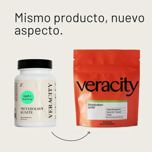 Vista 9 de Veracity Metabolism Ignite - Aumenta el GLP-1 para reducir el apetito y las ansias para una pérdida de peso clínicamente probada - Suplemento