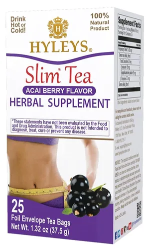 Vista 22 de HYLEYS Slim Tea Surtido de 5 sabores - Suplemento de hierbas para la pérdida de peso, limpieza y desintoxicación - 25 bolsas de té (paquete de 1)