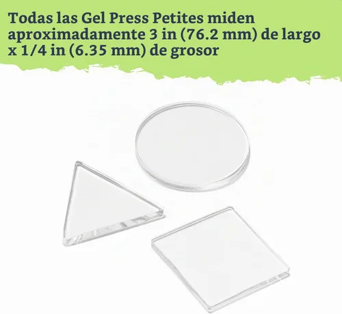 Vista 2 de Gel Press placa de gel de impresión, Transparente Placas de impresión de gel de 3 formas (círculo, triángulo, cuadrado) para artes y manualidades