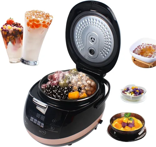 Vista 2 de Comercial Totalmente Automático Pearl Pot Pearl Tapioca Cooker Boba Maker Machine 5L para té Boba y té de burbujas y té de leche