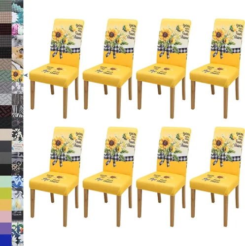 Vista 58 de BIETYONE - Fundas para sillas de comedor, juego de 2 fundas para sillas de comedor o cocina, lavables, protectoras, para sillas Parsons