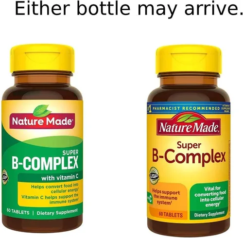 Vista 2 de Nature Made Super B-Complejo con Vitamina C y Ácido Fólico, 60 Tabletas