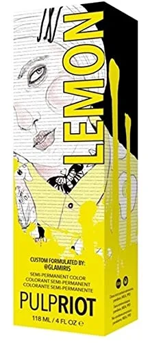 Pulp Riot Tinte semipermanente para el cabello, 4 onzas, limón