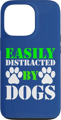 Vista 10 de Easily Distracted by Dogs for Puppy Dog Lover Funny Dog Paw Case for iPhone 16