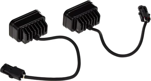 Vista 2 de Baja Designs S2 Sport - Par de cápsulas LED negras para luz de conducción - 2 piezas de LED con arnés de cableado (ángulos amplios; ámbar)