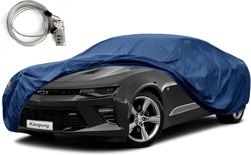 Vista 198 de Kaugung Funda impermeable pesada para automóvil, ajuste personalizado para Ford Mustang GT/Shelby/Cobra/Bullitt (1970-2025), cubierta exterior