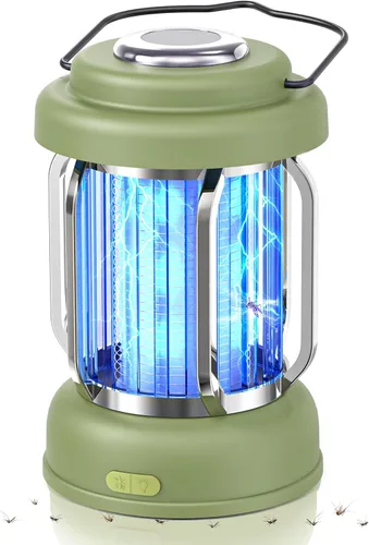 Vista 8 de LiBa Exterminador eléctrico de insectos (paquete de 2) para interiores – (4) bombillas de repuesto extra – mosca, mata mosquitos y repelente