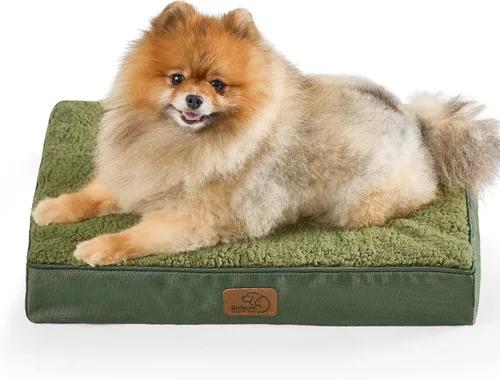 Vista 21 de Bedsure - Cama grande para perros para jaula - Camas planas y cómodas para mascotas con funda extraíble y lavable, alfombrilla ortopédica de espuma