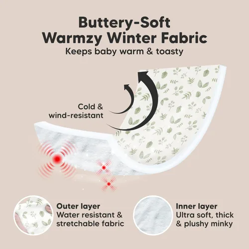 Vista 3 de KeaBabies D-Lite - Funda de asiento de auto para bebés y bebés, toldo para asiento de automóvil para primavera, otoño, invierno, fácil de llevar