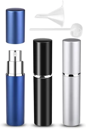 Vista 7 de Botella de perfume de viaje recargable, mini pulverizador atomizador para hombres de colonia, botella de repuesto de perfume de tamaño de viaje