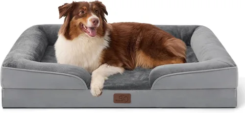 Vista 12 de Bedsure - Cama ortopédica para perros de tamaño grande - Cama impermeable para perros grandes y gatos, sofá de confort para perros con funda
