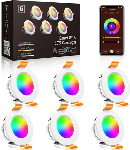 Vista 13 de inShareplus Iluminación empotrable LED de 2 pulgadas, luz regulable de 3 W (equivalente a 35 W), luz blanca diurna de 5000 K, CRI80, lámparas