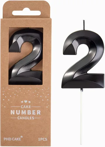 Vista 27 de PHD CAKE Velas de Cumpleaños de Oro Diamante de 2.76 Pulgadas Número 0, Velas de Número Dorado, Velas de Número para Pastel, Celebración de Fiesta