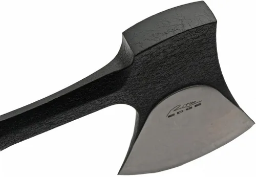 Vista 3 de Szco Supplies Hacha de camping de hacha deportiva al aire libre con mango de goma de 11 pulgadas con funda de nailon, negro (211541)