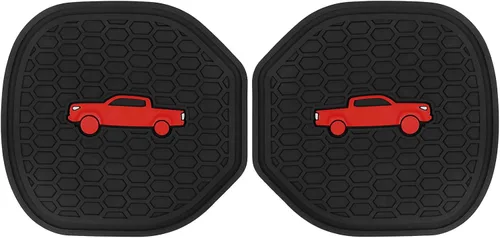 Vista 7 de 2 posavasos para Toyota Tacoma 2016 2017 2018 2019 2020 2021 2022 2023 accesorios, insertos de silicona para tazas interiores (rojo)
