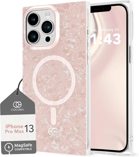 Vista 15 de Cocomii - Funda rectangular compatible con iPhone 13 Pro - Compatible con MagSafe, patrón de carey, estampado animal, brillante, magnética