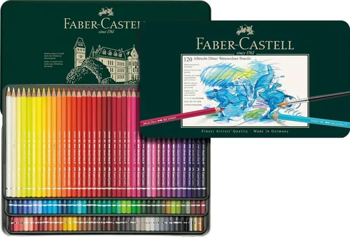 Juego de lápices acuarelados en caja de lata Albrecht Durer 120 colores